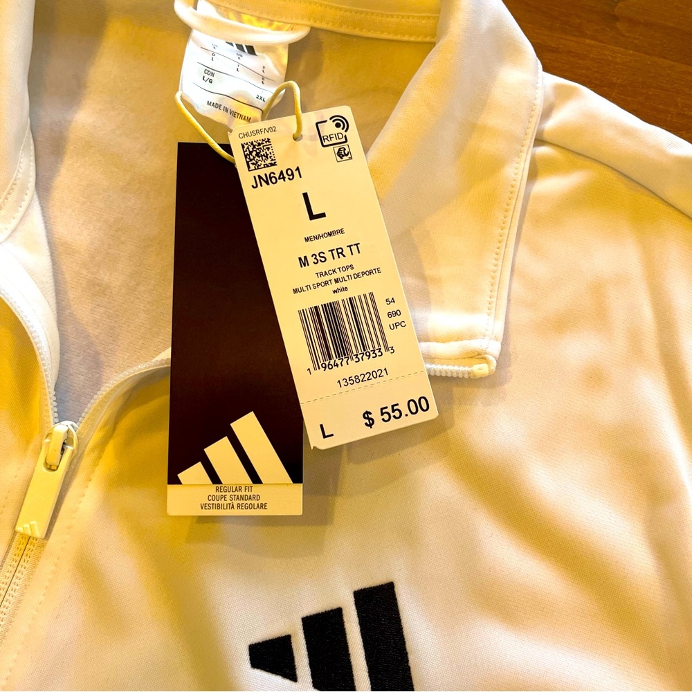 ADIDAS Essentials White 3-Stripes Track Suit - Picture 6 of 12